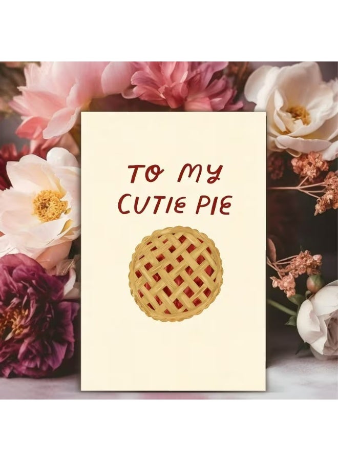 Kandid Cute Valentine's Card 1pc "To My Cutie Pie" (Pie) - Image 2
